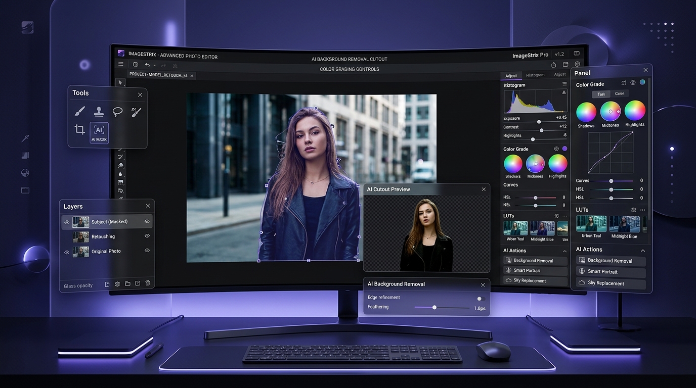 ImageStrix Creative Suite Workspace Mockup